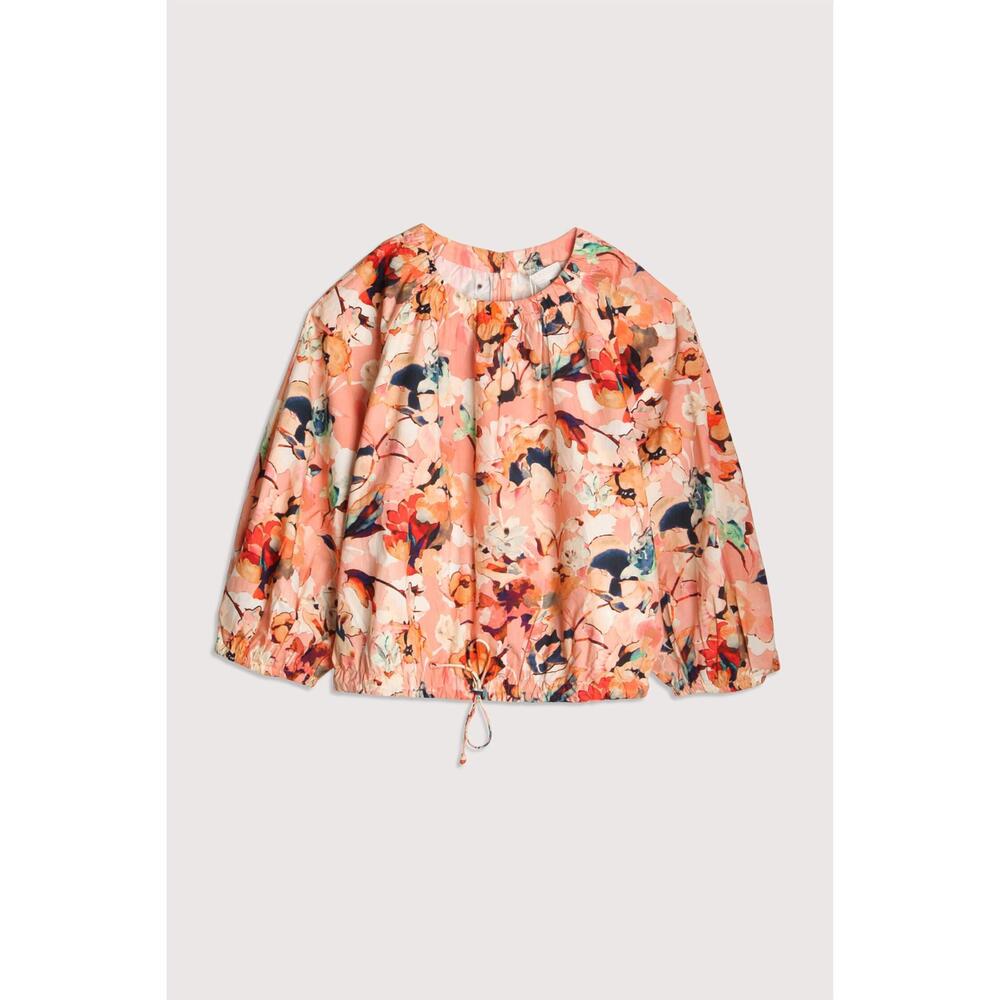 NEW ULLA JOHNSON lucie bubble sleeve top in camelia - Picture 3 of 3